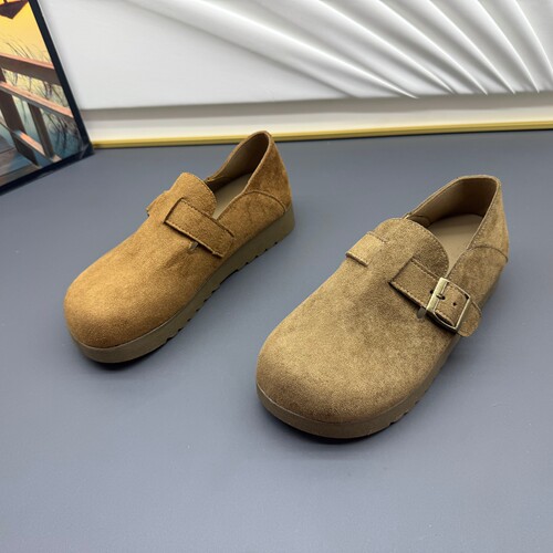 时尚百搭复古勃肯鞋2026撤柜断码春新款平底休闲圆头一脚蹬女单鞋