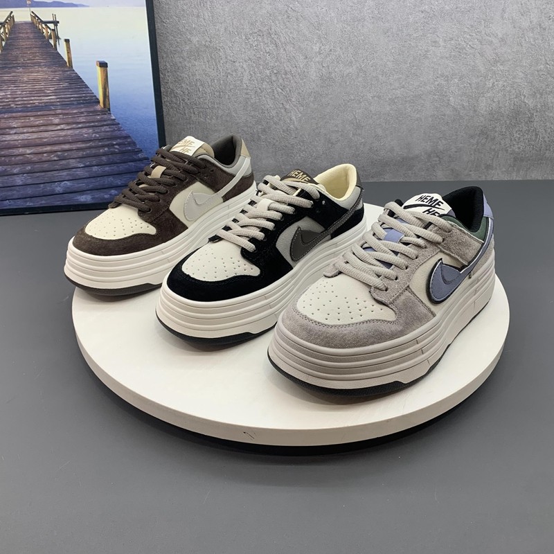 欧洲站纯牛绒磨砂皮厚底拼色板鞋女2023新款休闲鞋百搭勾勾运动鞋,女鞋,休闲板鞋,淘宝优惠券,粉丝福利购,淘宝优惠卷