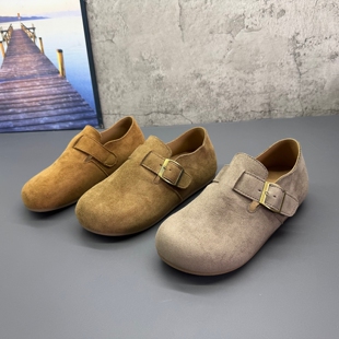 休闲豆豆乐福鞋 厚底复古全包勃肯鞋 一脚蹬博肯单鞋 新款 女2025秋季