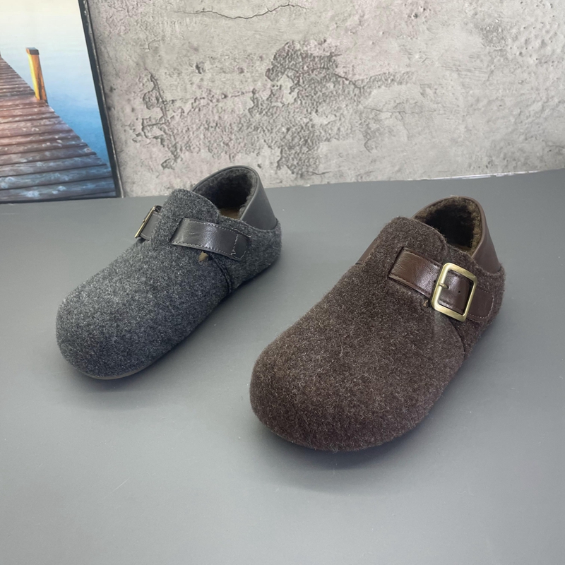 2025撤柜断码秋冬季新款女鞋魔术贴复古内增高勃肯鞋绒里时尚棉鞋