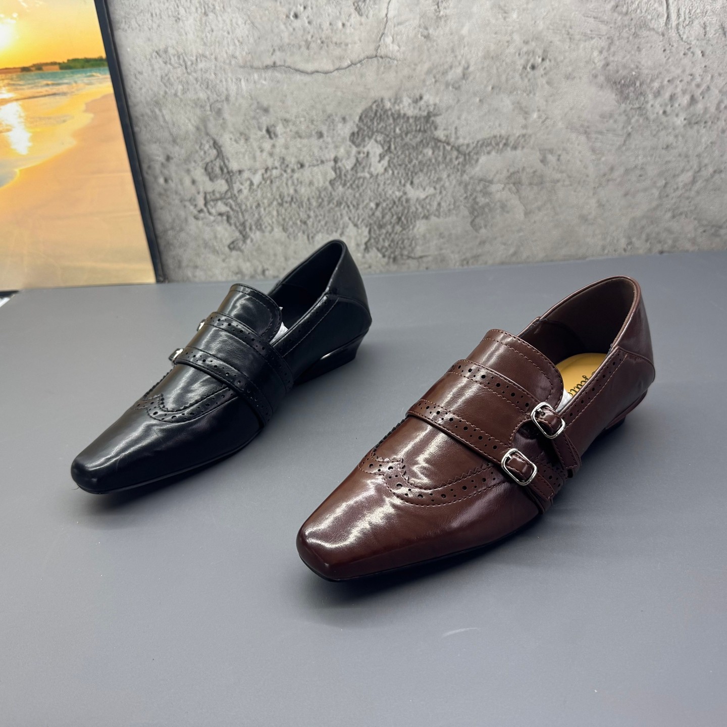 2026春季新款撤柜断码真皮方头套脚低跟软皮时尚百搭气质单鞋女鞋,女鞋,深口单鞋,淘宝优惠券,粉丝福利购,淘宝优惠卷