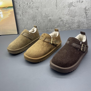 撤柜断码 女鞋 冬季 女雪地靴加绒保暖棉鞋 潮 舒适圆头勃肯鞋 2025新款