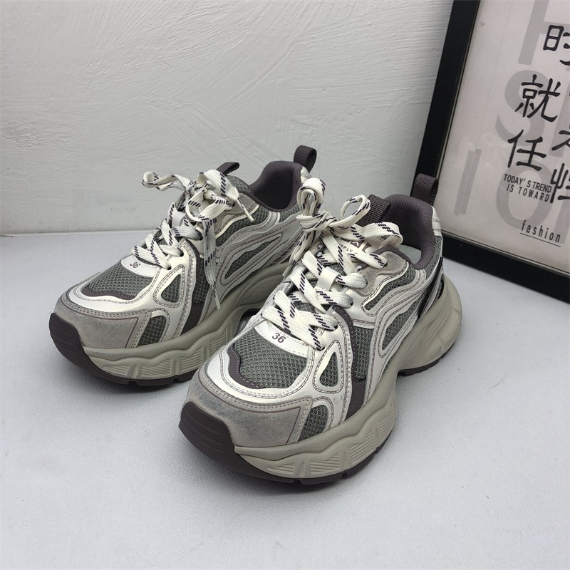 2025秋冬季新款撤柜断码真皮厚底耐磨爆款跑步运动鞋老爹鞋女鞋,女鞋,时尚休闲鞋,淘宝优惠券,粉丝福利购,淘宝优惠卷