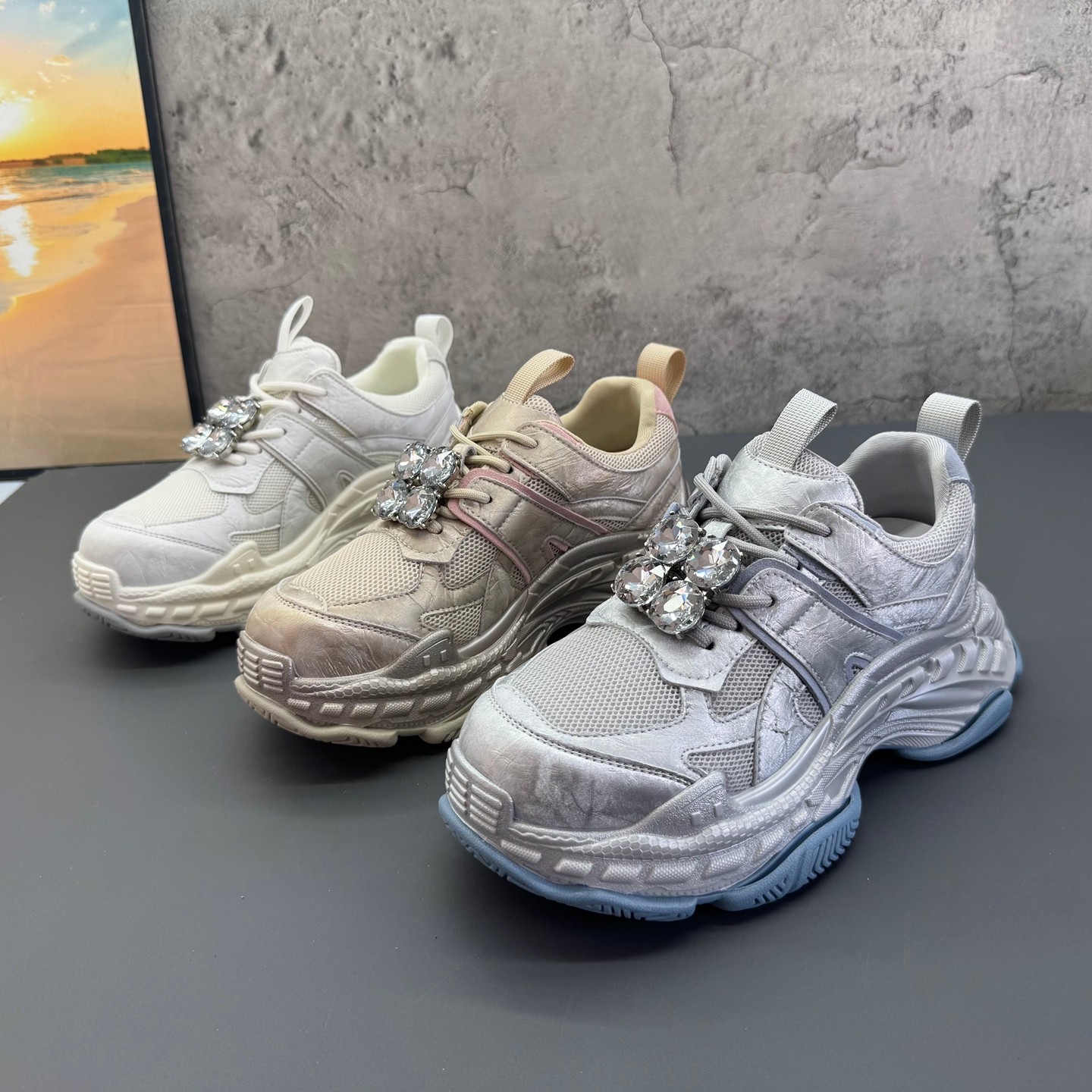 厚底时尚百搭老爹鞋2026春季新款撤柜断码真皮增高运动鞋休闲女鞋,女鞋,时尚休闲鞋,淘宝优惠券,粉丝福利购,淘宝优惠卷