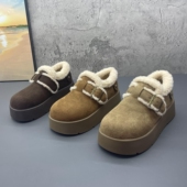 秋冬季 复古防寒厚底勃肯鞋 新款 2025撤柜断码 女鞋 加绒保暖时尚 棉鞋