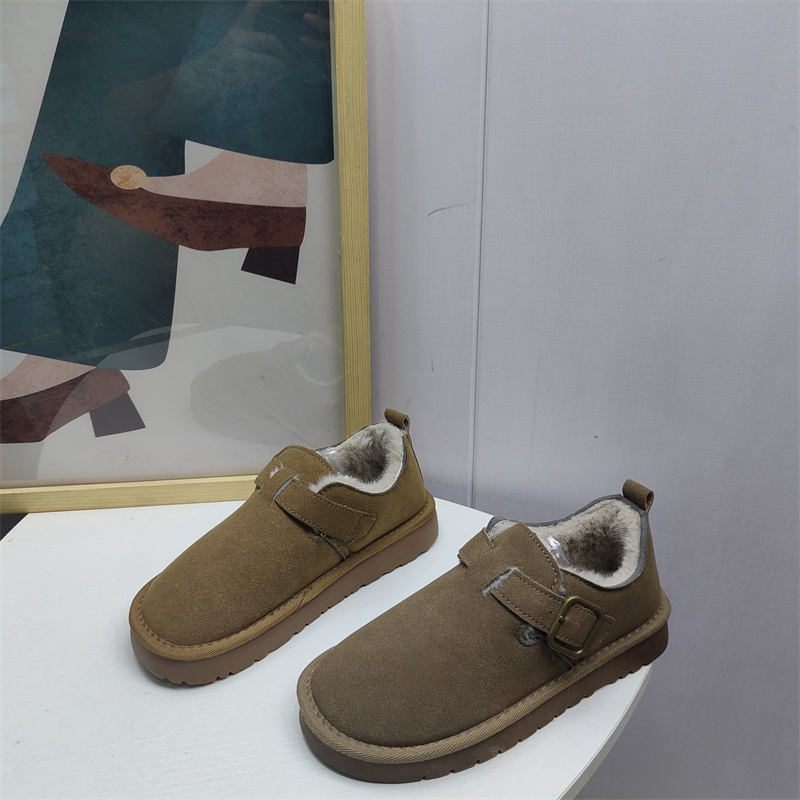 2024新款撤柜断码冬季圆头套脚平底加绒保暖雪地靴美拉德女棉鞋潮