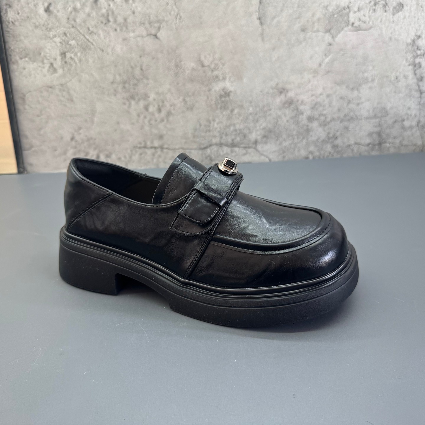 英伦乐福鞋2026春季新款撤柜断码新款中跟圆头套脚黑色日常女单鞋,女鞋,乐福鞋（豆豆鞋）,淘宝优惠券,粉丝福利购,淘宝优惠卷