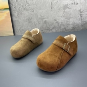 2025撤柜断码 圆头女棉鞋 冬季 女鞋 新款 复古内增高加绒保暖勃肯鞋