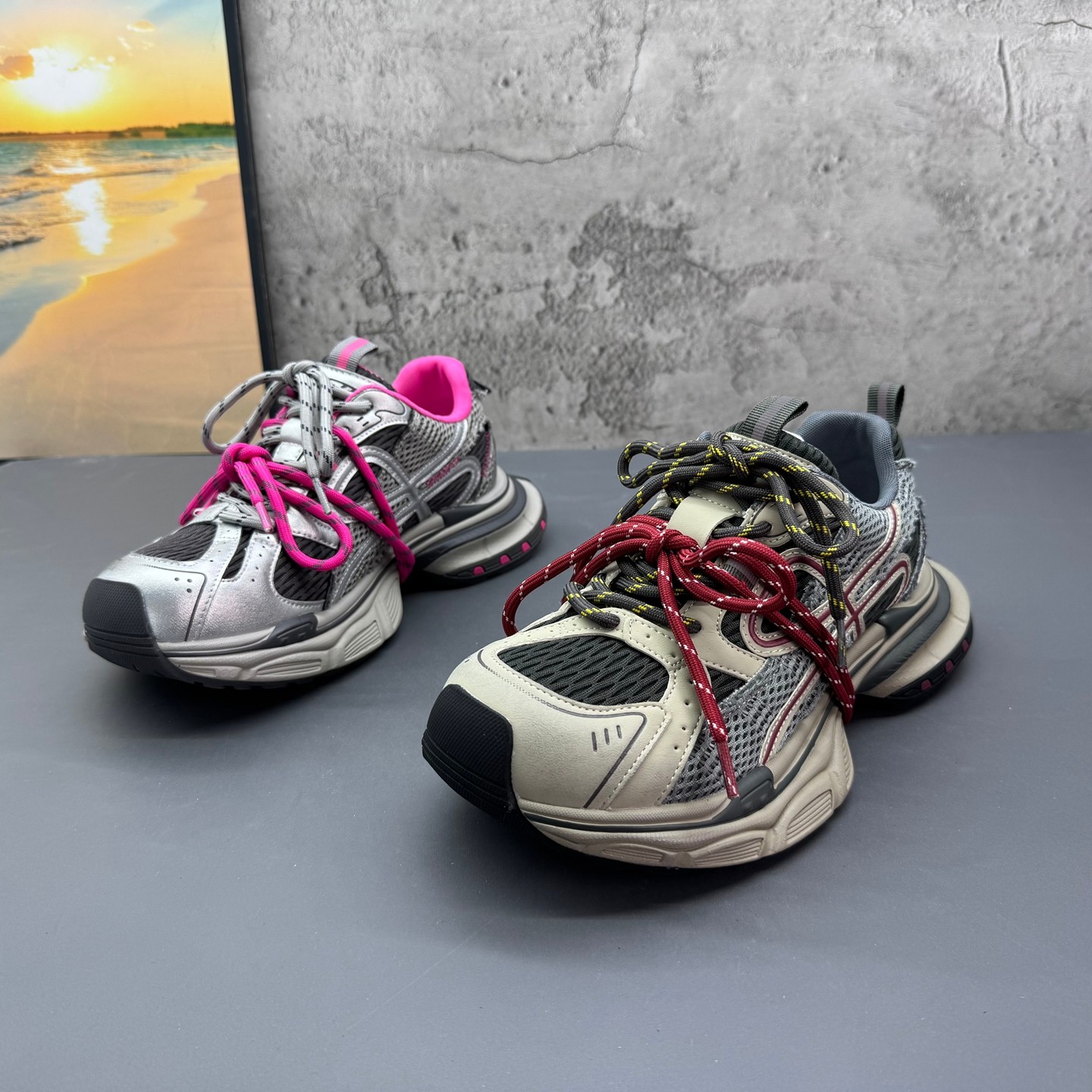 2026春季新款撤柜断码真皮多色鞋带爆款网面透气韩版老爹鞋女鞋,女鞋,时尚休闲鞋,淘宝优惠券,粉丝福利购,淘宝优惠卷