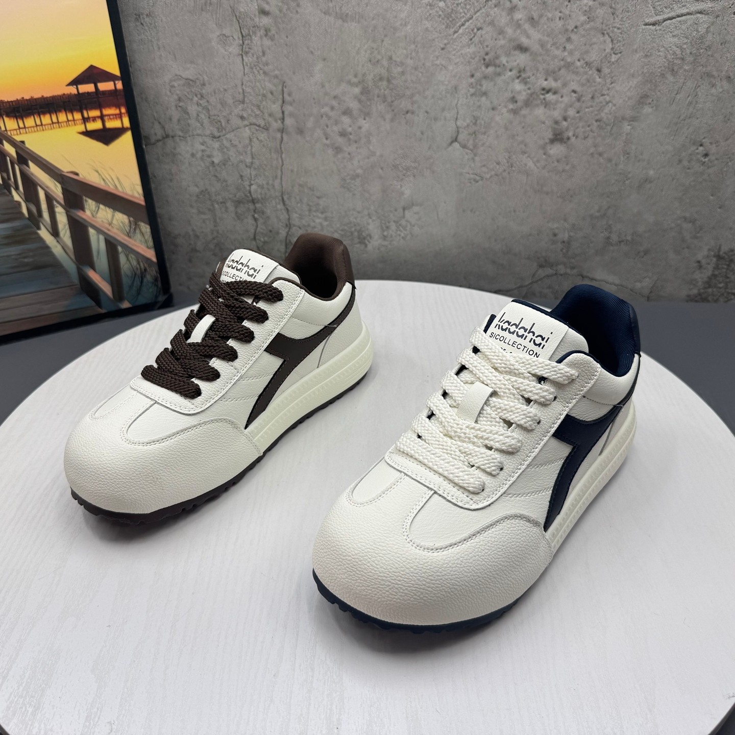 2026春季新款撤柜断码真皮圆头系带韩版平底时尚百搭学院风女板鞋,女鞋,休闲板鞋,淘宝优惠券,粉丝福利购,淘宝优惠卷