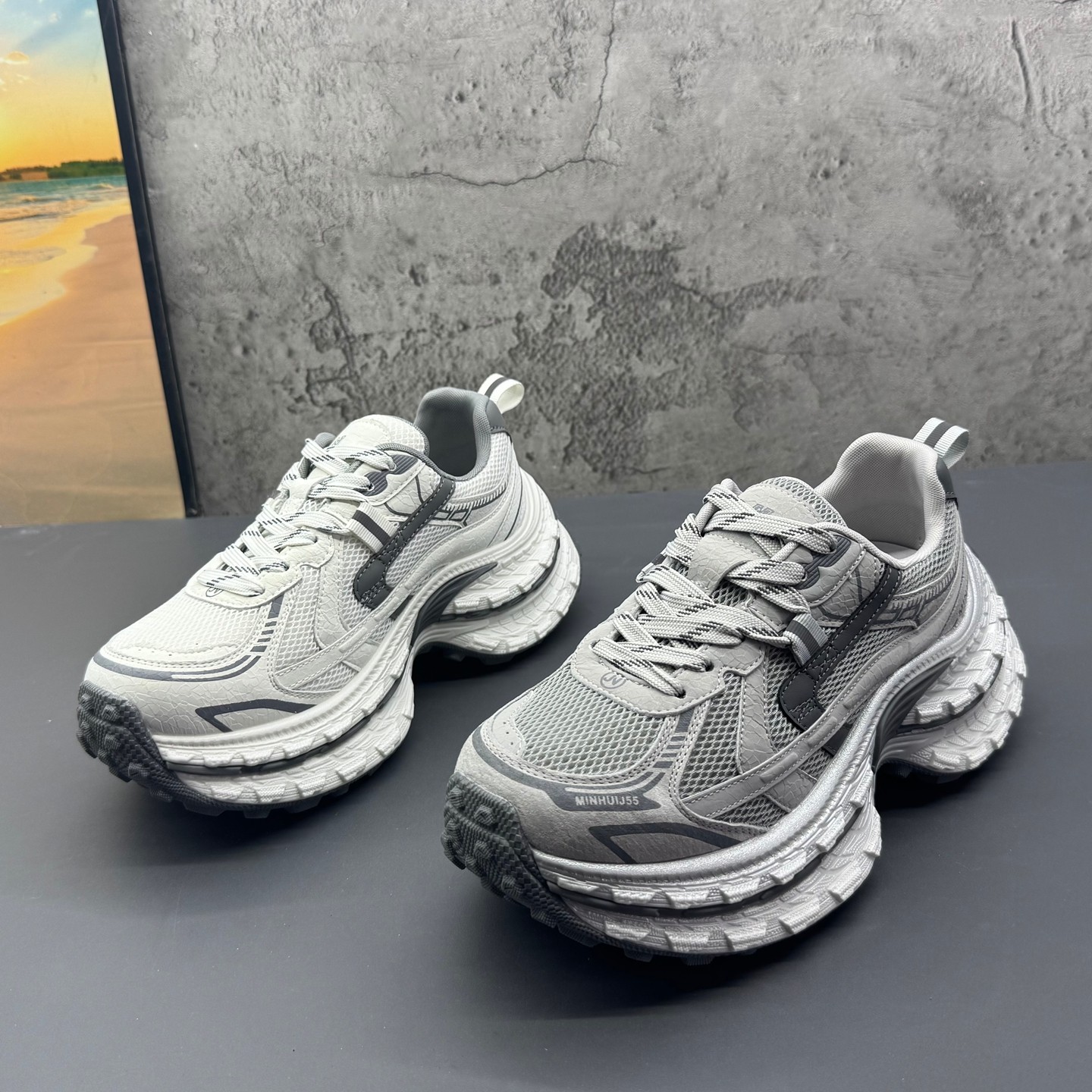 厚底小个子增高老爹鞋2026春季新款撤柜断码真皮网面透气运动鞋女,女鞋,时尚休闲鞋,淘宝优惠券,粉丝福利购,淘宝优惠卷