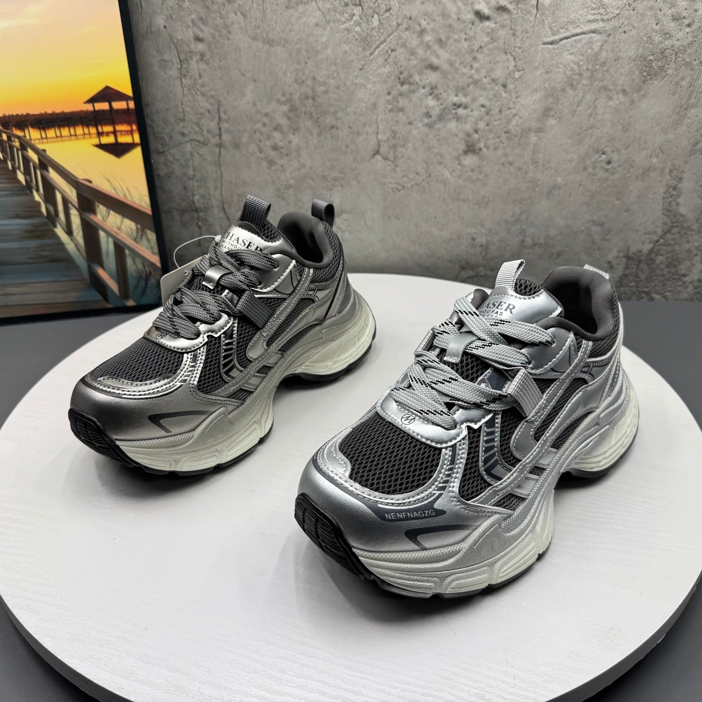 2026春季新款撤柜断码圆头系带厚底小个子增高跑步运动老爹鞋女鞋,女鞋,时尚休闲鞋,淘宝优惠券,粉丝福利购,淘宝优惠卷