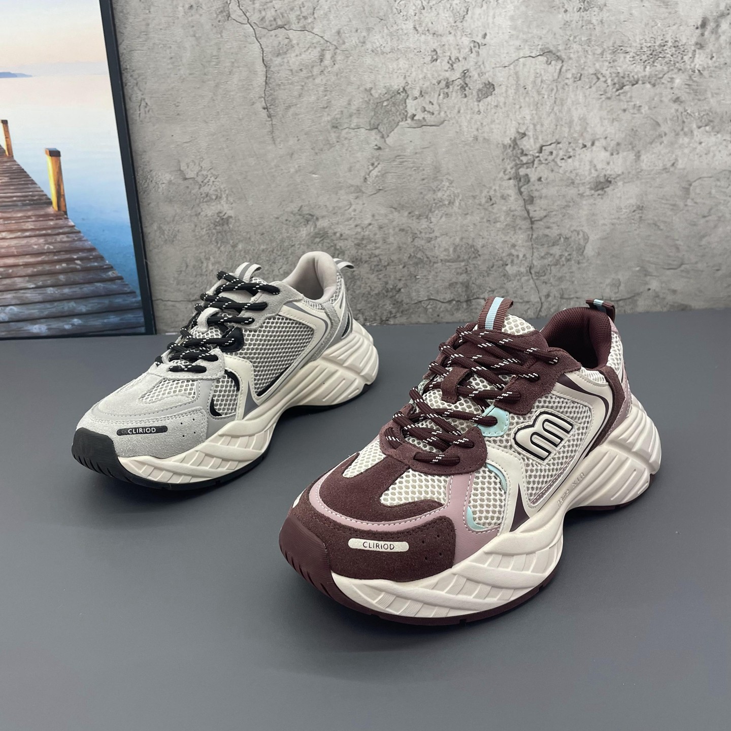 2025秋季新款撤柜断码真皮网面透气厚底韩版爆款老爹鞋运动鞋女鞋,女鞋,时尚休闲鞋,淘宝优惠券,粉丝福利购,淘宝优惠卷