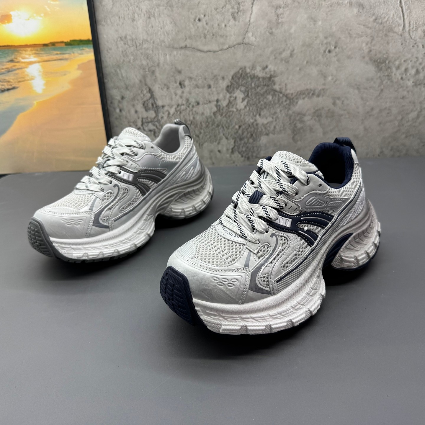 2026春季新款撤柜断码真皮青年潮流爆款厚底韩版网面透气老爹鞋女,女鞋,时尚休闲鞋,淘宝优惠券,粉丝福利购,淘宝优惠卷