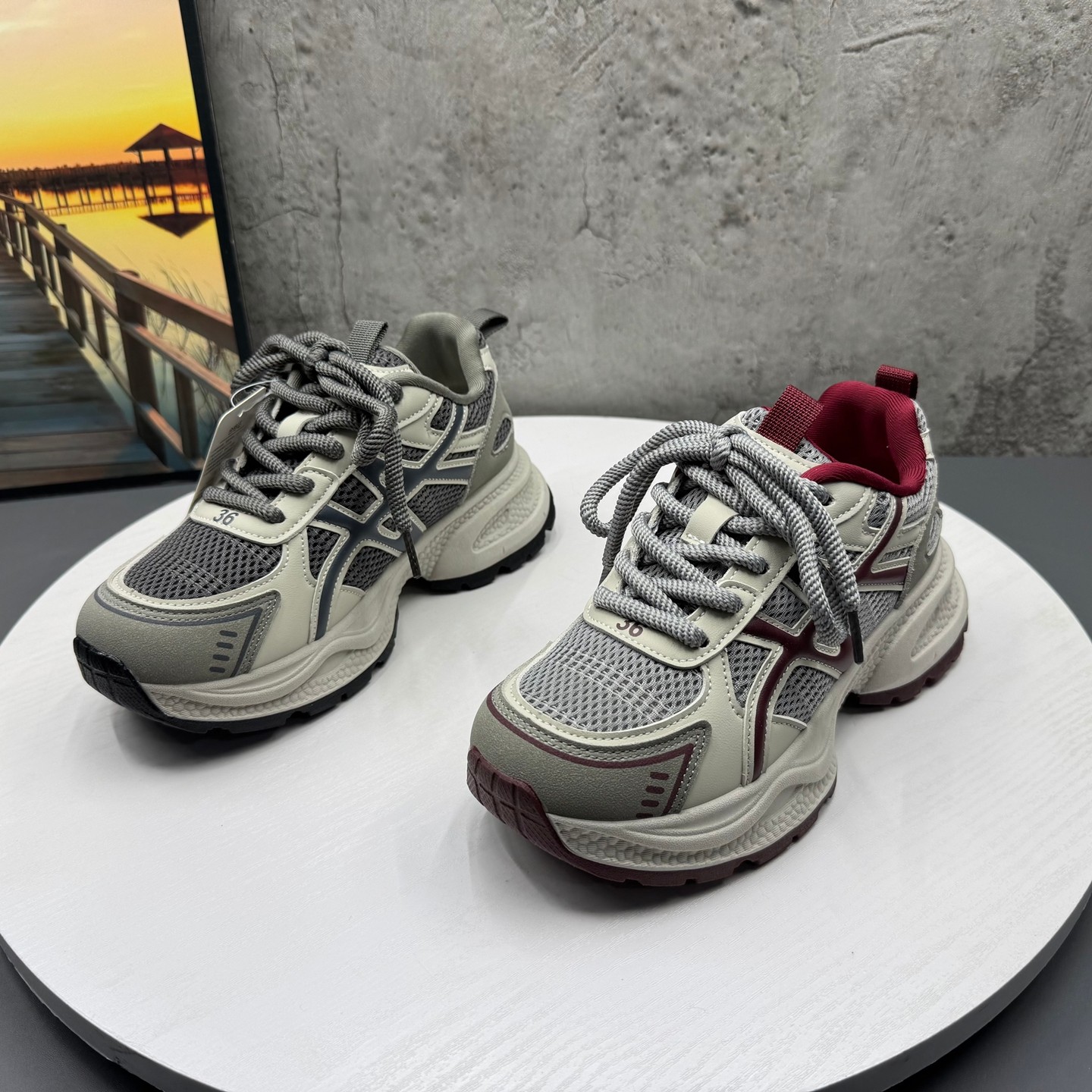 厚底韩版网面透气老爹鞋2026春季新款撤柜断码学院风运动鞋女潮鞋,女鞋,时尚休闲鞋,淘宝优惠券,粉丝福利购,淘宝优惠卷