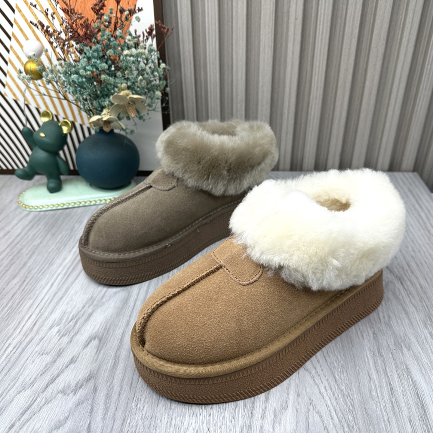 2025新款撤柜断码处理冬季真皮厚底羊毛保暖时尚东北雪地大棉靴女,女鞋,时尚雪地靴,淘宝优惠券,粉丝福利购,淘宝优惠卷