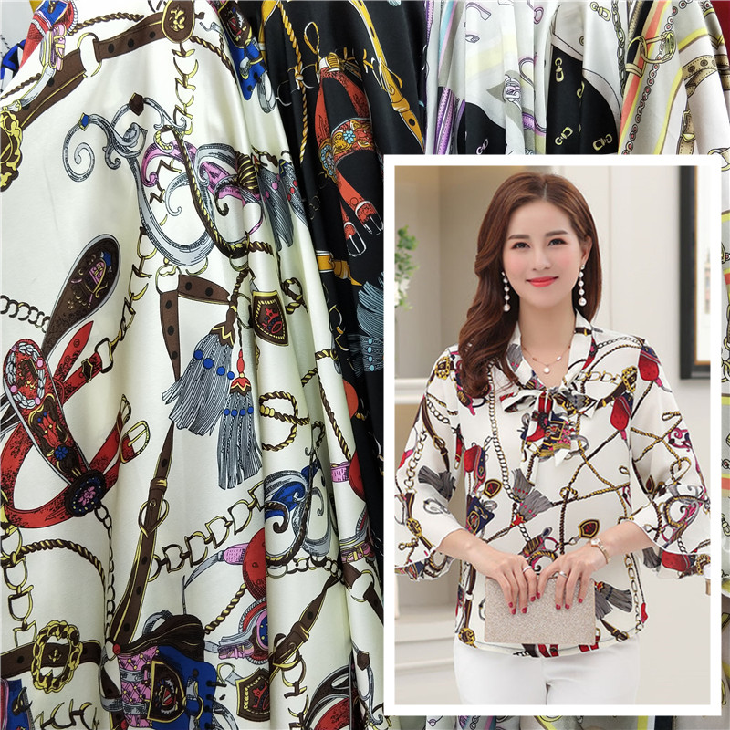 经典复古风链条不透柔顺仿丝绸