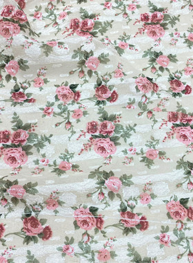 中国风网格条提花雪纺服装布料做衣服夏季女衬衫连衣裙半透面料