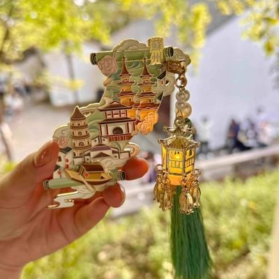 苏州文创拙政园灯笼金属冰箱贴