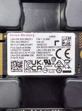 适用忆联想AM6B1 512G NVME M.2 2242笔记本电脑固态硬盘SSD全新