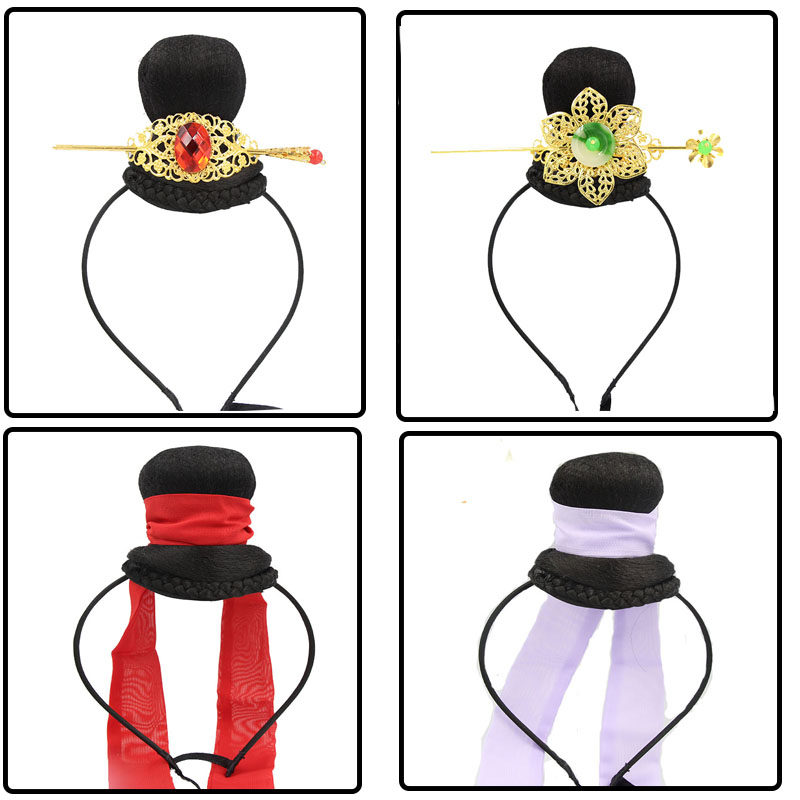 儿童汉服百搭头饰 秦朝 战国将军 发髻发冠 汉代古风男子发饰