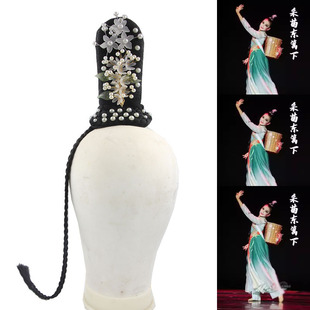 古典舞采菊东篱下假发髻汉服古风造型假发发髻艺考舞蹈表演头饰