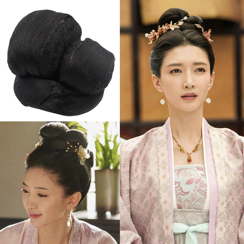 古装假发发髻古代汉服造型双耳假发包唐朝仕女头顶可爱假发包