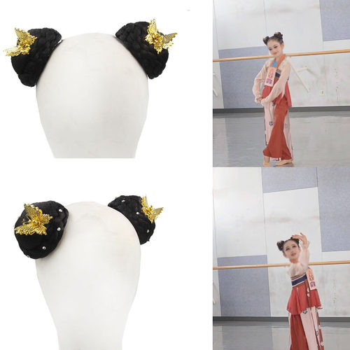 桃李杯古典舞蹈剧目飞鸟髻艺考独舞舞台演出表演头饰发饰