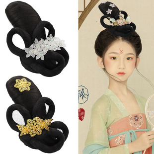 舞蹈俏头饰古典舞敦煌舞汉唐舞头饰发饰汉唐古风简约假发飞天造型