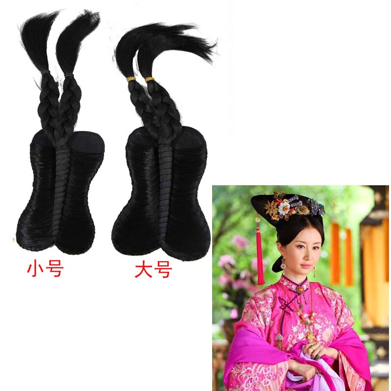 清装造型假发影楼造型宫廷格格 演出清朝古装美女假发旗头燕尾