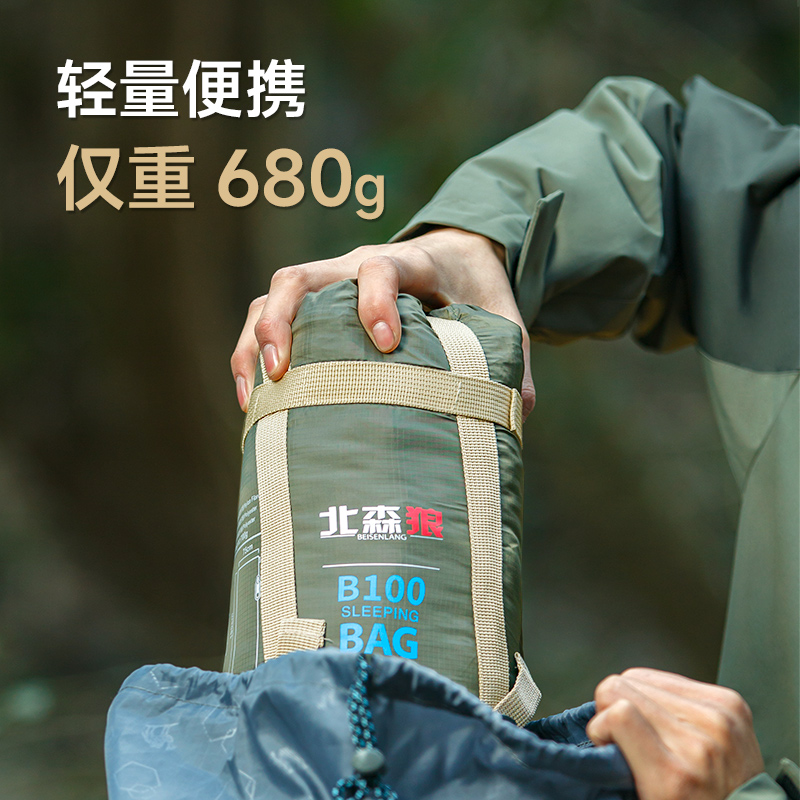 睡袋户外轻量化成人户外露营超轻旅行便携式徒步车用午睡单人信封