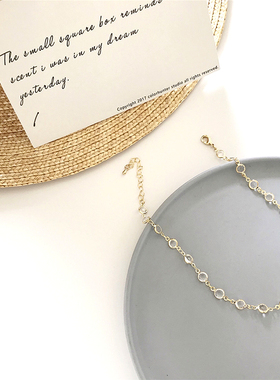 choker金属拼接细款日系锁骨链