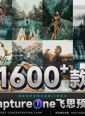 飞思预设captureone预设C1调色滤镜日系婚礼人像富士胶片风光电影
