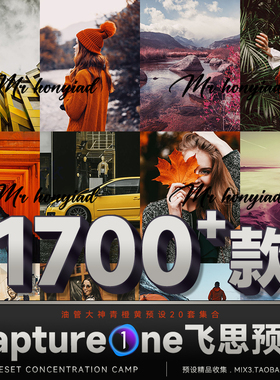 captureone样式油管电影色彩美学胶卷胶片色调滤镜C1飞思预设合集