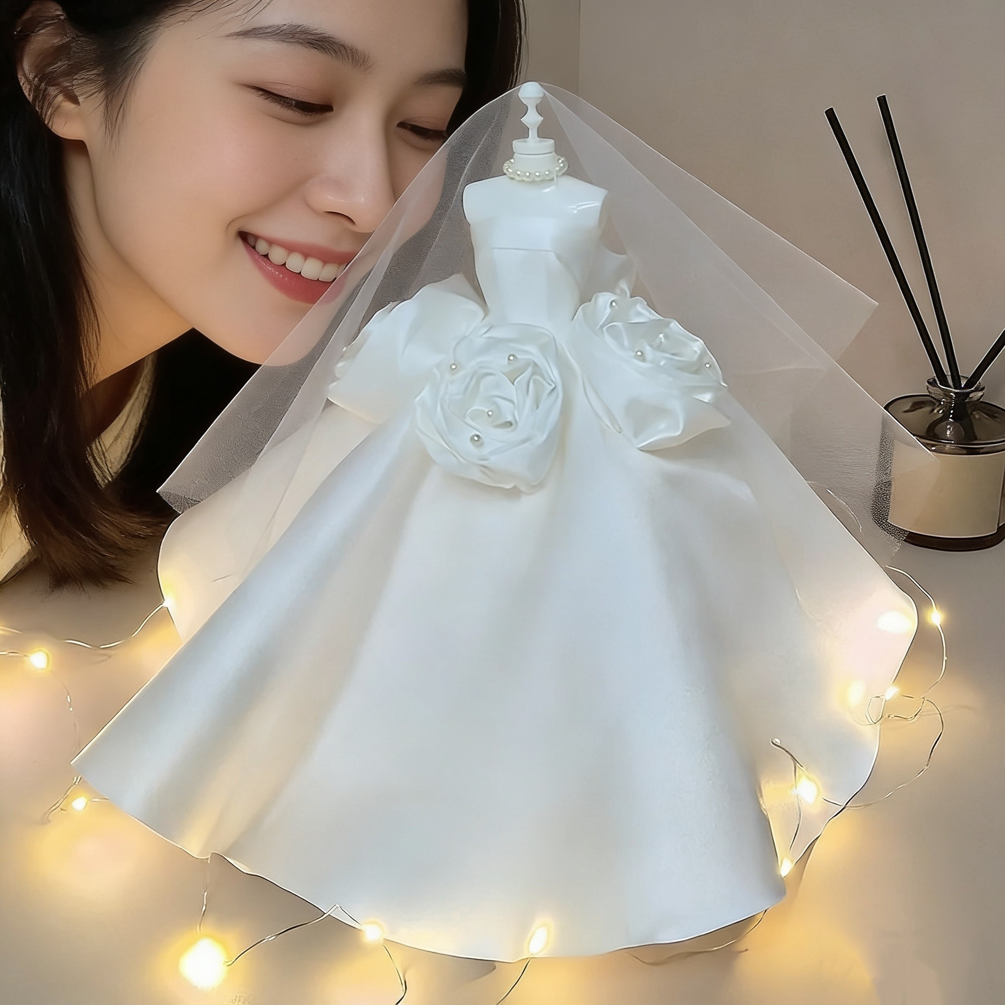 送闺蜜女友女生手工婚纱模型摆件