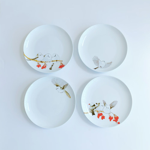 小肥银喉长尾山雀定制饭碗