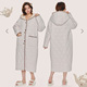 安杜拉 女士加长夹棉加绒加厚连帽外穿睡袍家居服55982Q 女士冬季