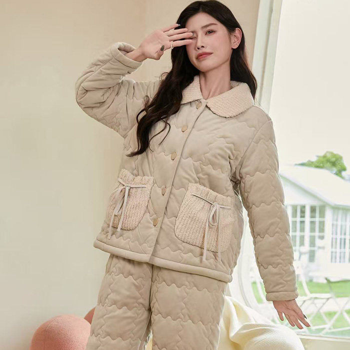 亲情 冬季女士三层加厚澳毛绒柔软夹棉纯色睡衣家居服套525912013,女士内衣/男士内衣/家居服,睡衣/家居服套装,淘宝优惠券,粉丝福利购,淘宝优惠卷