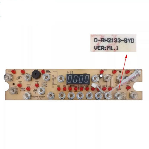 二手拆机美的电磁炉配件C21-RH2133显示板D-RH2133-BYD按键板4线