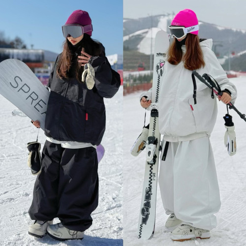 沈小仙DOCESHEN全压胶3L防水防风加绒加厚连帽滑雪服套装单板双板