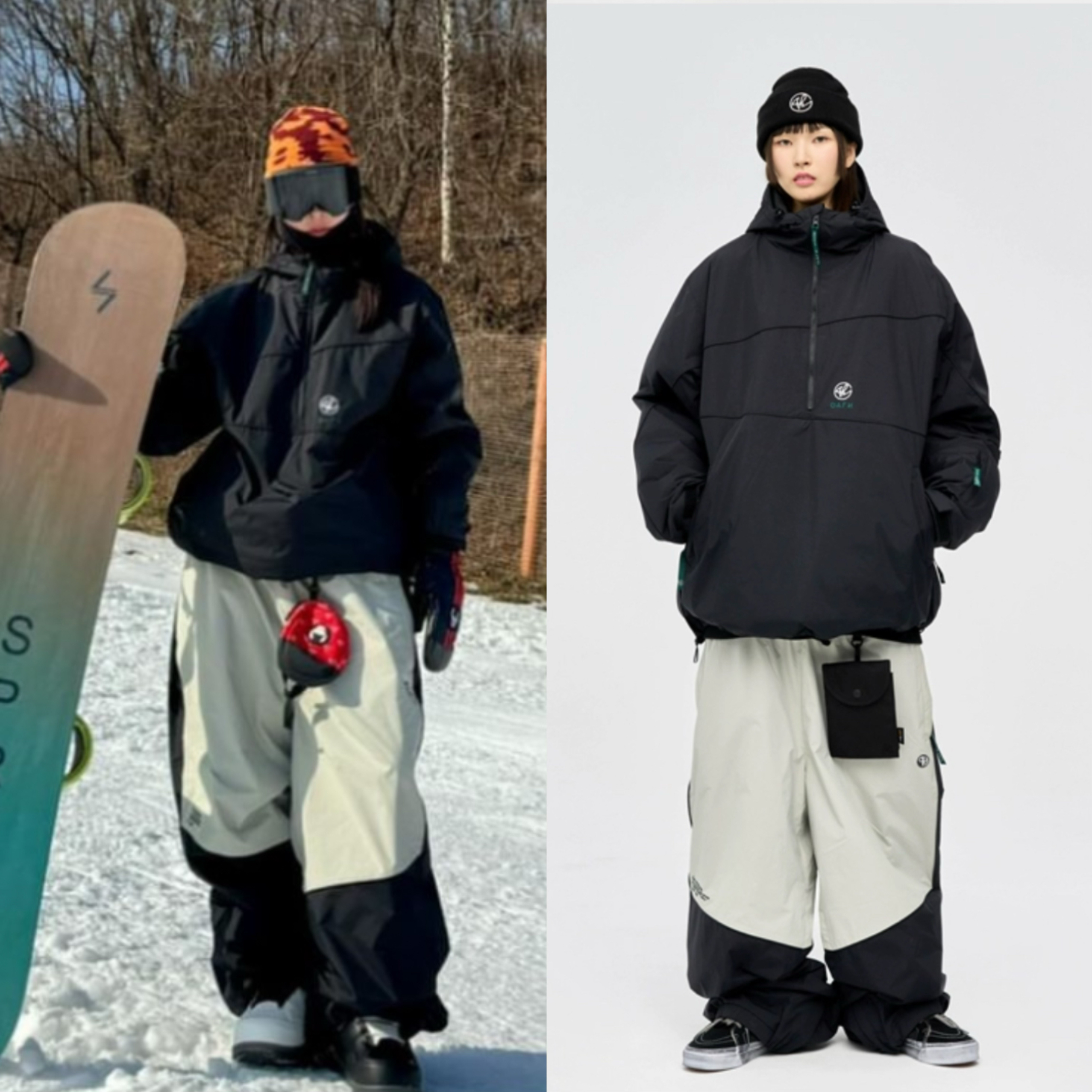 沈小仙推荐USS2滑雪服单板男女防风防水宽松保暖夹克外套