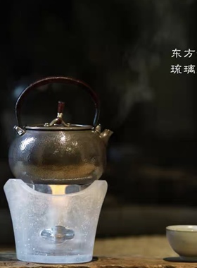 半闲甄选琉璃风炉白色粉色茶色可选酒精炉煮茶炉温茶炉功夫茶器