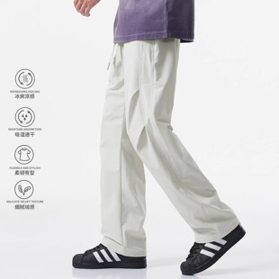 直筒休闲裤男士宽松户外春夏季冲锋裤山系潮牌工装伞兵裤