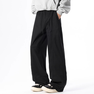 男士直筒休闲裤2025秋冬季潮流百搭户外运动宽松休闲裤子