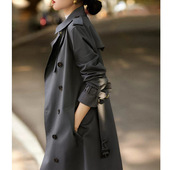 2026春季 风衣外套女春秋款 新款 棉j典赫本风中长款