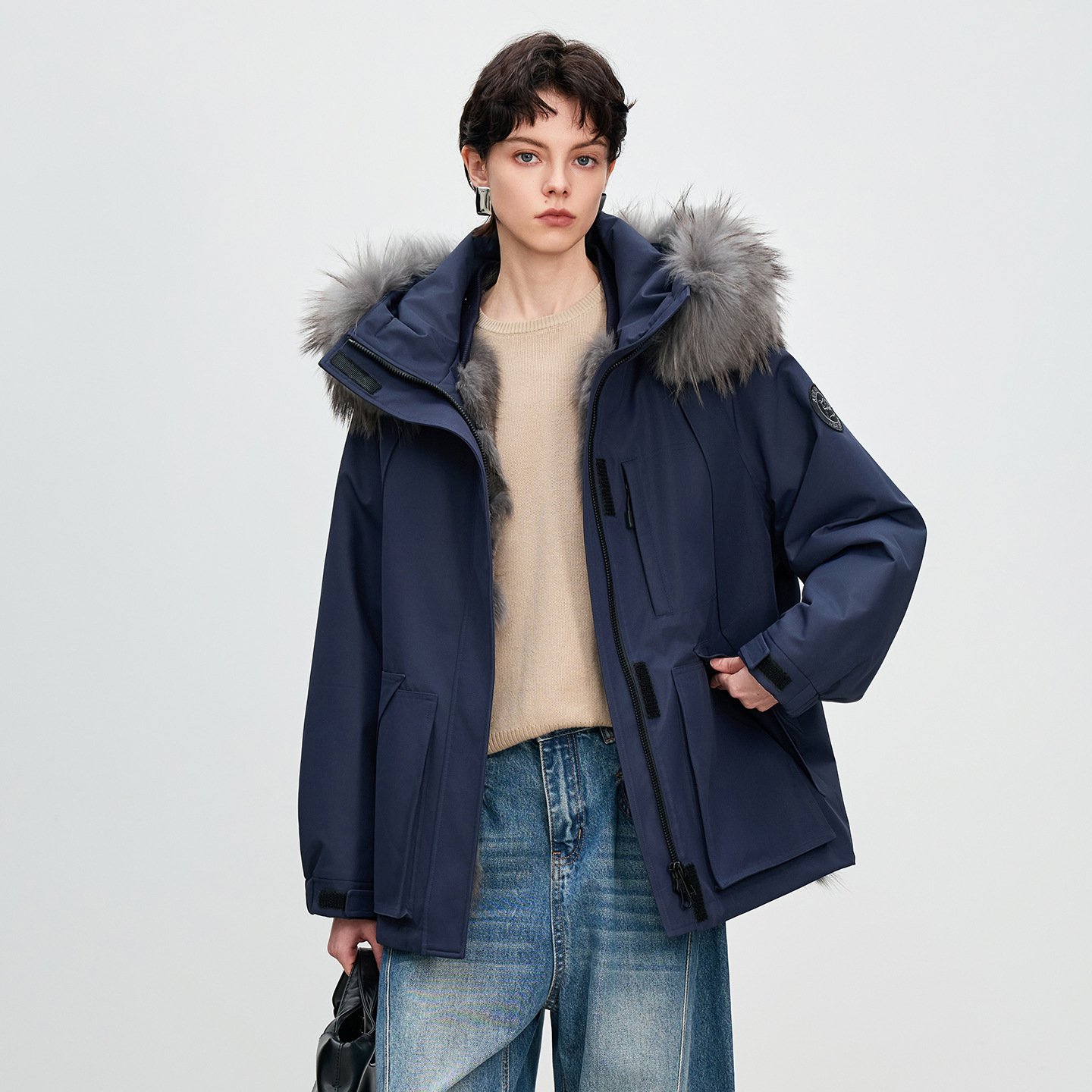 狐狸毛皮草派克服女可拆卸内胆2025冬季新款保暖外套小个子年轻