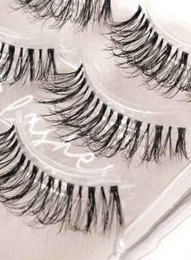 艾魔凌乱透明梗欧美假睫毛杂乱感自然浓密仿真软梗3d仿水貂毛DM22