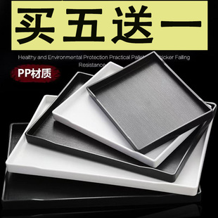 托盘长方形酒店商用密胺仿木纹防滑耐摔旅馆客房餐厅收纳果盘茶盘