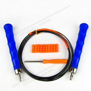 绳彩飞扬超细专业竞技跳绳钢丝双摇竞速跳绳继豪 JH918双飞2毫米