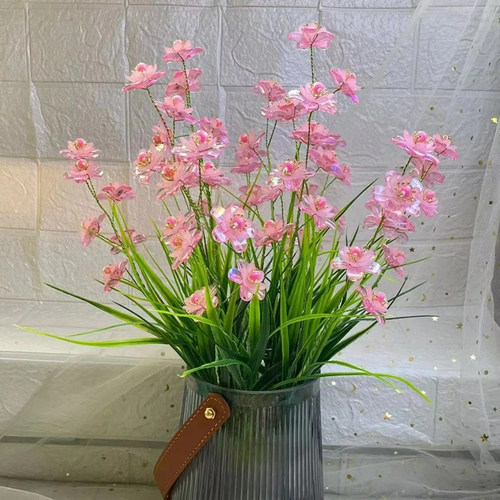 香雪兰diy手工编织花束